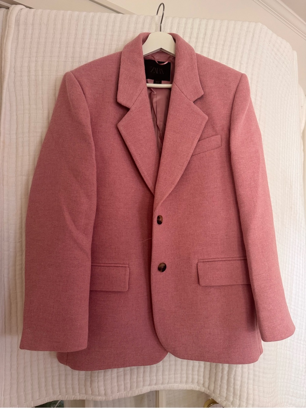 Zara oversized pink blazer in excellent, barely worn condition (worn once)